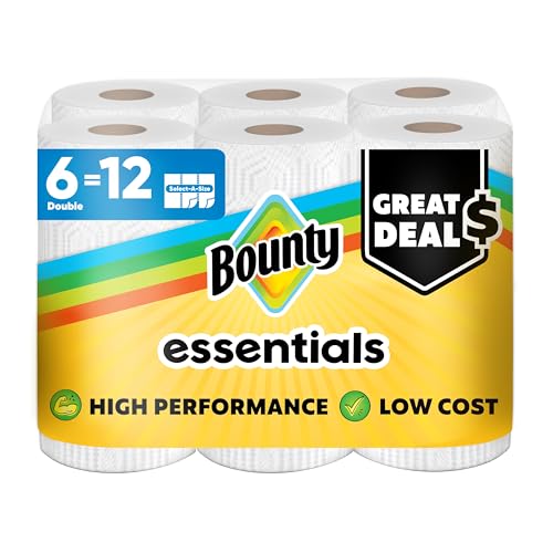 Bounty Essentials Select-A-Size White Paper Towels 6 Double Rolls