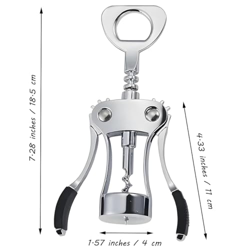 Multifunctional Wing Lever Corkscrew & Bottle Opener - Durable Barware Tool