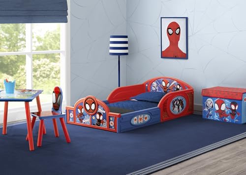 4-Piece Toddler Bedroom Furniture Set with Bed, Table, Chair & Toy Box