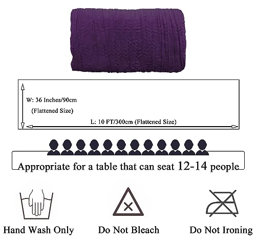 FUHSY Purple Cheesecloth Table Runner 10 Pack FT Long Gauze Cheese