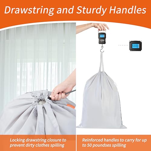 Extra Large Heavy-Duty Laundry Bag, 28x36" - Tear-Resistant Hamper Liner