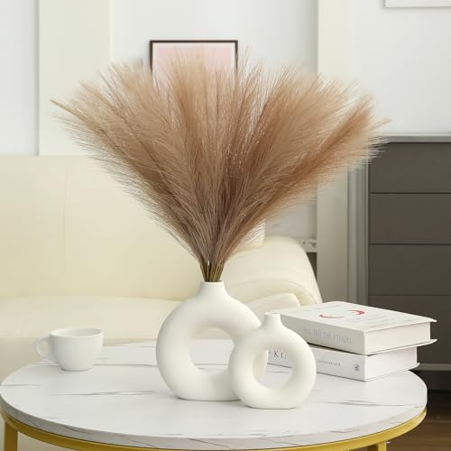 Artificial Pampas Grass Decor - 17.7 Inch Fluffy Silk Stems, 30 Pack