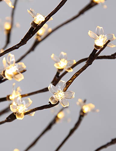 6.5ft Lighted Cherry Blossom Tree with 208 Warm White LED Lights
