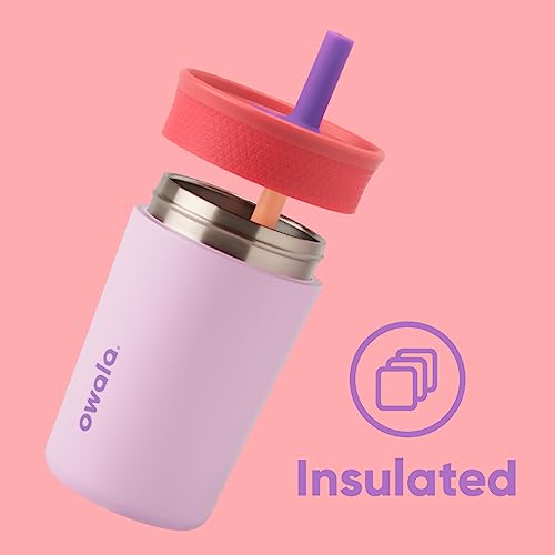 Kids Insulated Stainless Steel Tumbler Water Bottle with Straw - 12 oz