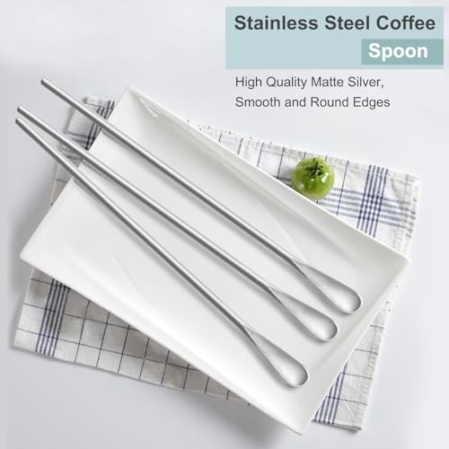 Stainless Steel Coffee & Cocktail Stirring Spoons - 3 Pack, 8.6 Inch