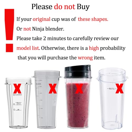24oz Blender Replacement Cups with Sip & Seal Lids, 2-Pack