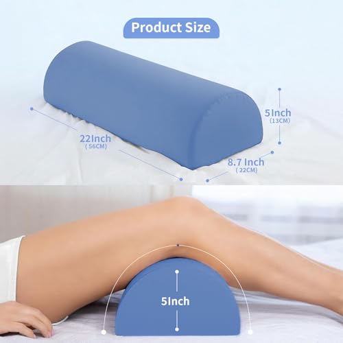 Knee Pillow for Back Sleeping - Ergonomic Half-Moon Leg Support
