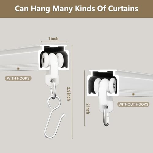 Heavy Duty Ceiling Curtain Track Set - Wall or Ceiling Mount Room Divider