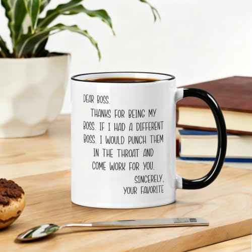 Maustic Two Tone Boss Gifts Mug - 11oz Funny Bosses Day Coffee Cup for Men Women