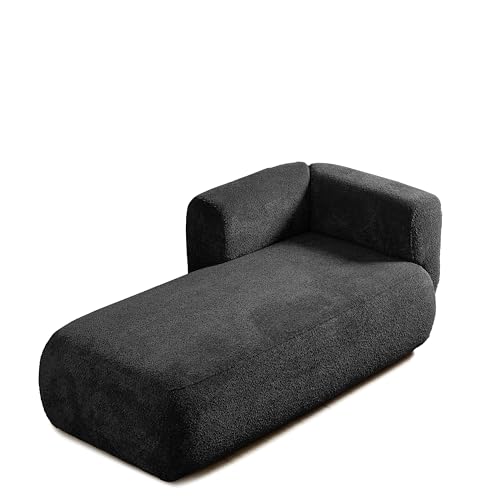 Modern Boucle Upholstered Left-Facing Chaise Lounge for Living Room