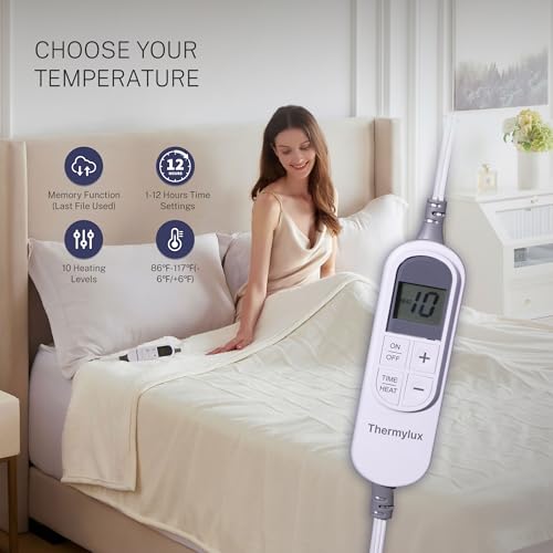 Full Size Electric Blanket 72"x84" with 10 Heat Settings