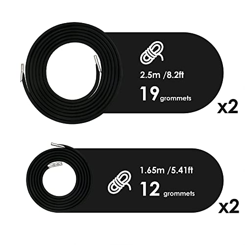 Universal Zero Gravity Chair Replacement Cord Kit - 4 Pack Elastic Bungee Laces