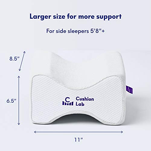 Extra Support Orthopedic Knee Pillow for Side Sleepers - Large Memory Foam Leg Pillow for Back Pain Relief