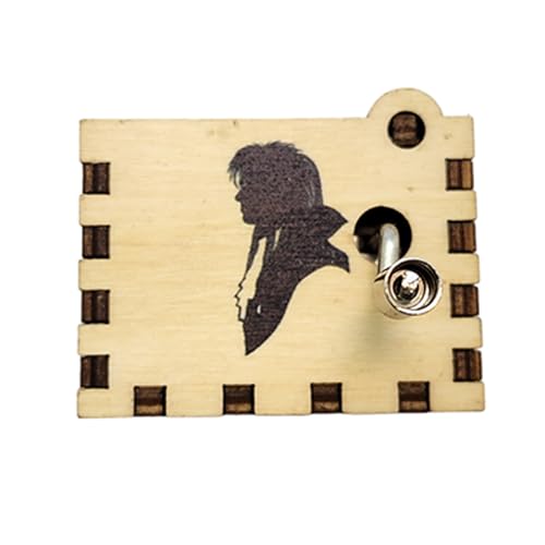Hand-Crank Wooden Music Box - Labyrinth Themed Keepsake Gift