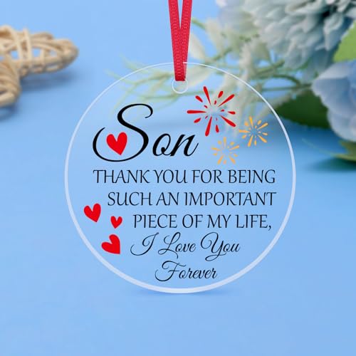 Personalized Son Christmas Ornament - Inspirational Gift from Mom & Dad