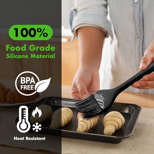 Silicone Basting & Pastry Brush Set - Heat-Resistant 2-Pack for BBQ & Baking