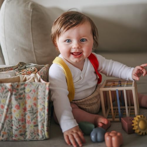 Quilted Baby Diaper Caddy - Portable Nursery Essentials Organizer
