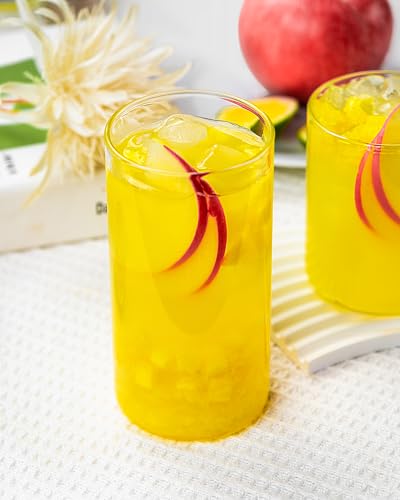 LUXU 19 oz Highball Glass Set - Clear Tall Drinking Glasses, 4 Pack