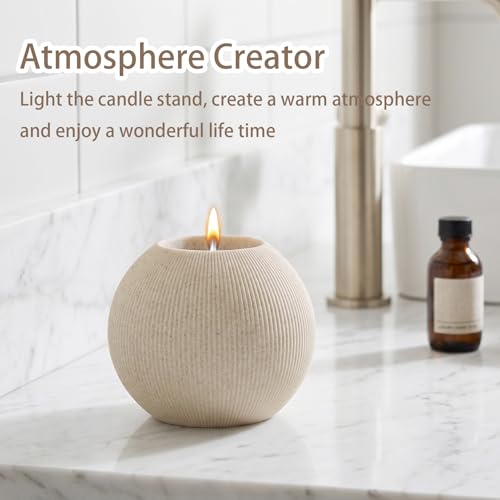 5-Piece Bathroom Accessory Set, Sandstone-Look Resin Bath Organizer