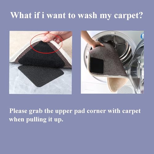 Non-Slip Rug Grippers for Hardwood Floors - 10-Pack Anti-Curling Carpet Tape
