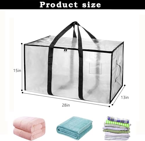 Extra Large Heavy Duty Moving Bags 8-Pack Waterproof Storage Totes