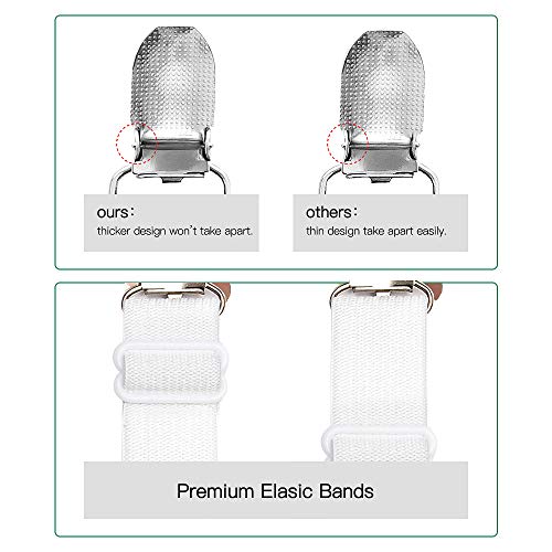Adjustable Ironing Board Cover Clips - Elastic Fasteners (Set of 4)