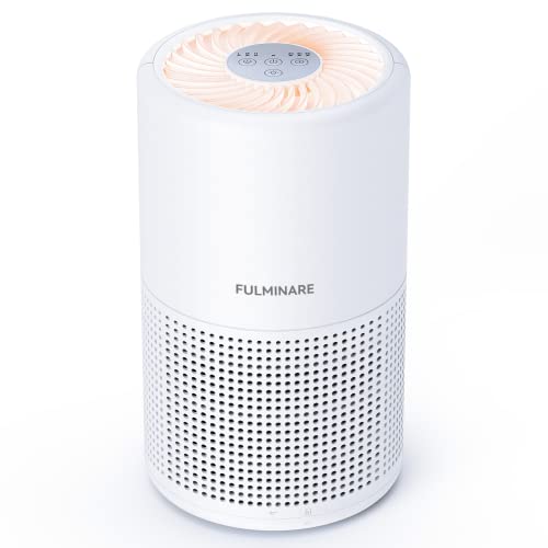 FULMINARE H13 True HEPA Air Purifier for Bedroom, Quiet Small Air Cleaner with Night Light