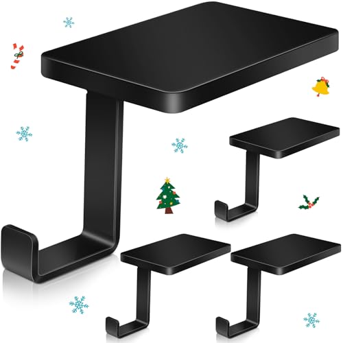 Zhengmy Black 4 Pack Christmas Stocking Holder for Mantel - Heavy Duty