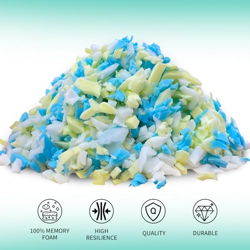 10lbs Shredded Memory Foam Bean Bag Filler for Pillows and Pet Beds