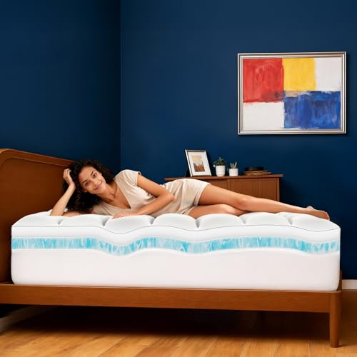 Airtree Queen 4 Inch Dual Layer Cooling Gel Memory Foam Mattress Topper