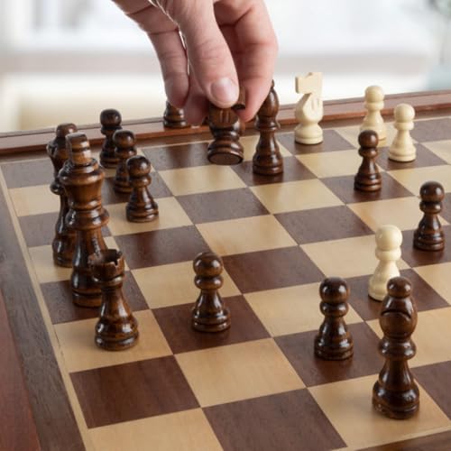 2-in-1 Reversible Chess and Backgammon Game Table with Storage