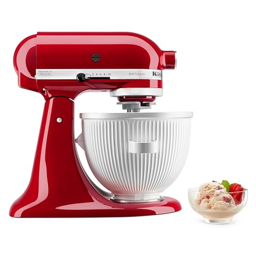 2-Quart Ice Cream Maker Stand Mixer Attachment with Dasher - KSMICM