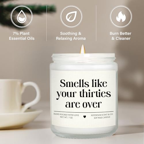 Funny 40th Birthday Scented Soy Candle - 7oz Lavender Aromatherapy Gift