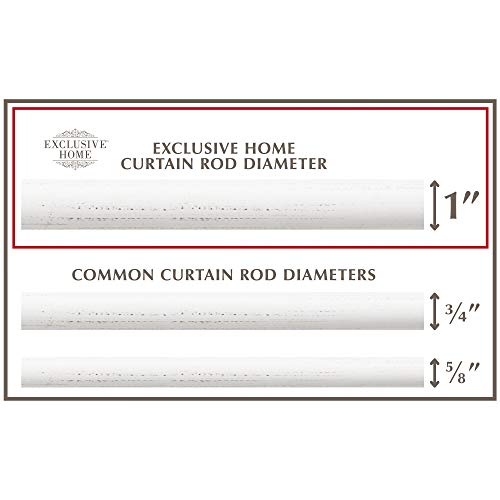 Adjustable Iron Curtain Rod Set with Floral Sphere Finials, 36-72 Inch