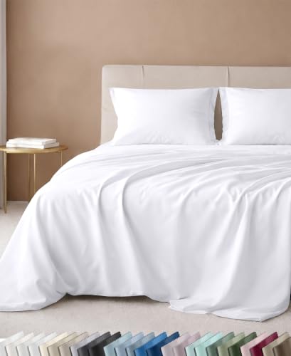California Design Den 600 Thread Count Queen Sheet Set - 100% Cotton Sateen