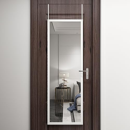 Full Length Mirror 48x16 Inch Over-the-Door or Wall Mounted Body Mirror