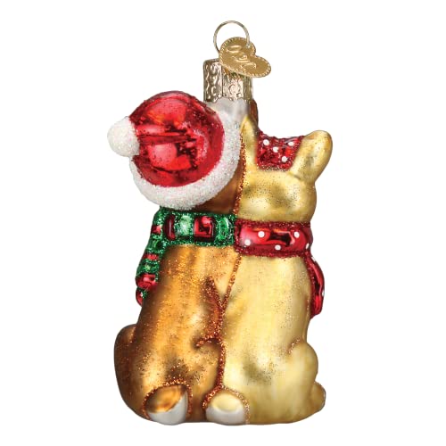 Rudolph & Clarice Handblown Glass Christmas Tree Ornament, Hand-Painted