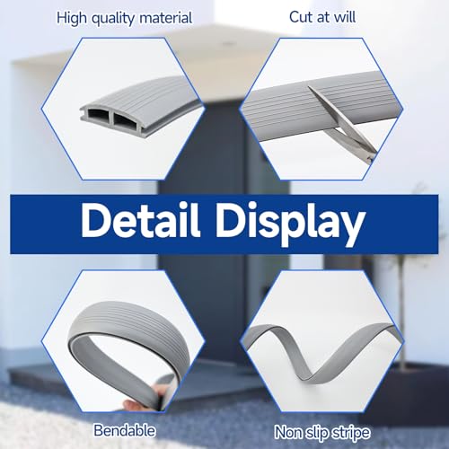 Vinyl Door Threshold Replacement Seal - 36 Inch Draft Stopper (2 Pack)
