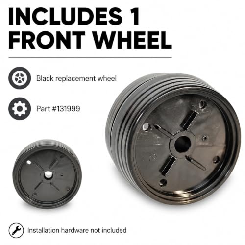 Replacement Front Wheel for Upright Vacuum Cleaners (Black)