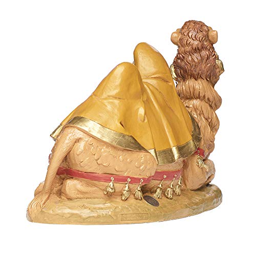 Seated Camel Nativity Figure, 12-Inch Hand-Painted Polymer Statue