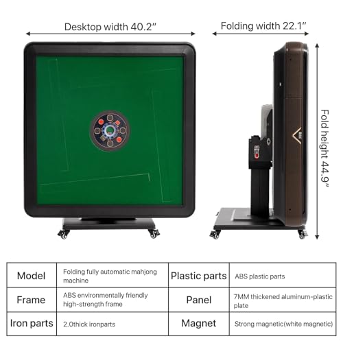Automatic Mahjong Table with Folding Design and 2 Sets of 152 Tiles