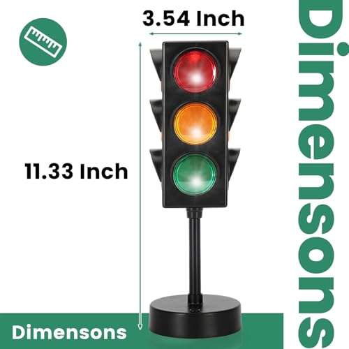 11-Inch Traffic Light Desk Lamp with 8 Flashing Modes for Room Decor