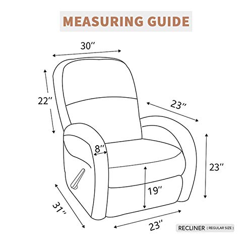 100% Waterproof Recliner Chair Cover - Soft, Leakproof Protector for Pets & Kids, Dark Gray