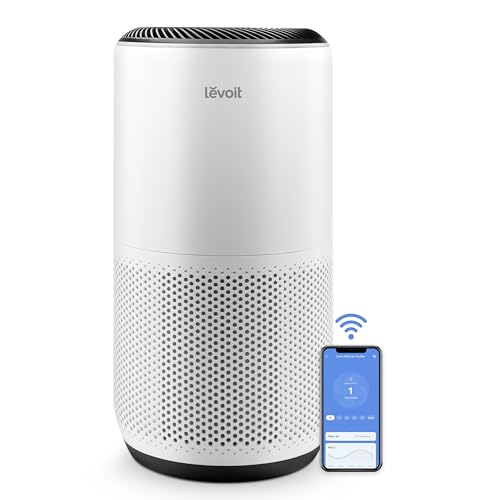 Smart Air Purifier for Large Rooms with True HEPA Filter and Air Quality Monitor