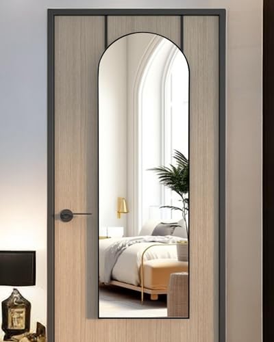 48x14 Arched Full-Length Mirror, Over-the-Door Hanging Floor Mirror