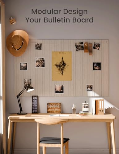 Fluxynara Felt Bulletin Board Tiles - 12 Pack Oatmeal Pin Boards