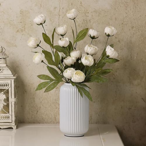 6 Pcs 27" Faux Silk Peony Artificial Flowers for DIY Bouquets