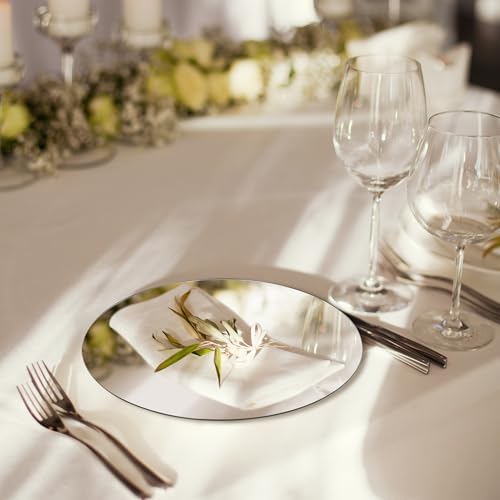 16-Pack 8-Inch Round Acrylic Mirror Sheets for Centerpiece Table Decor