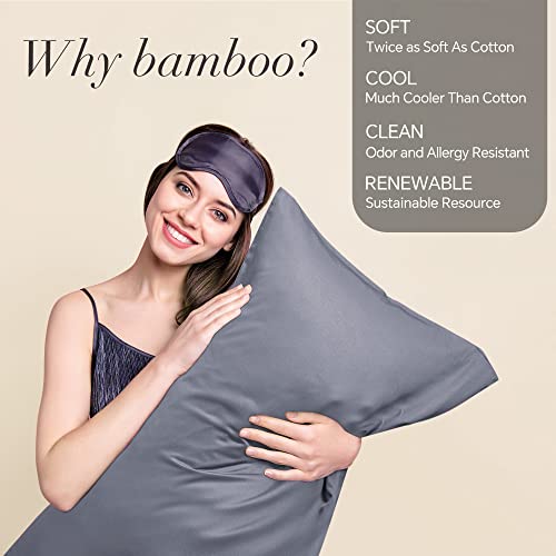 BEDELITE Cooling Bamboo Body Pillowcase - 20"x54" Soft Grey Cover
