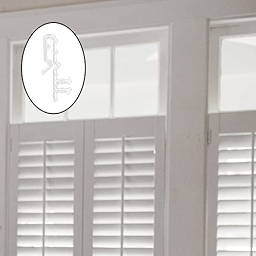 16-Pack 2-Inch Clear Plastic Hidden Valance Clips for Window Blinds
